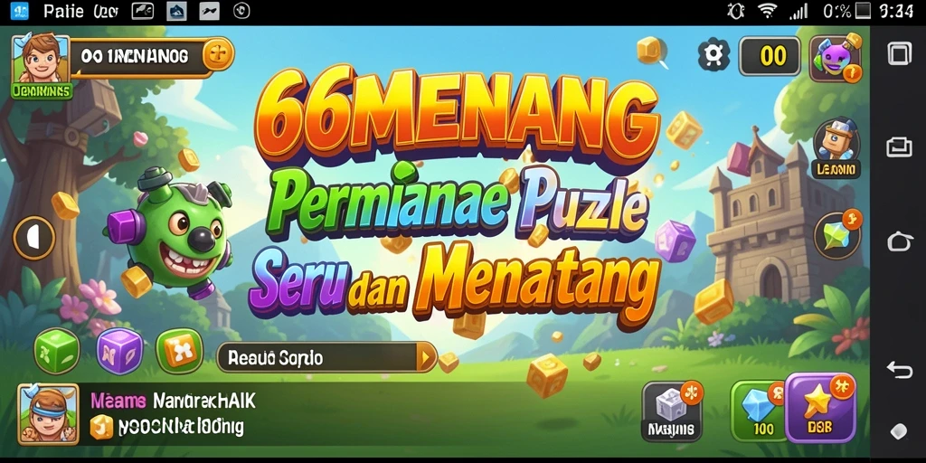 Screenshot gameplay <strong>66MENANG</strong> menunjukkan tantangan teka-teki yang menarik.