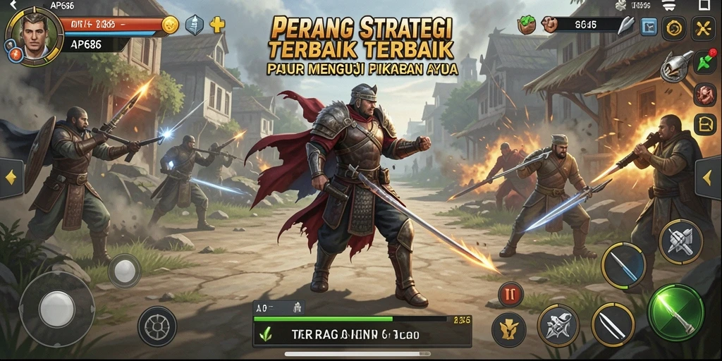 Tampilan pertempuran seru dalam AP686 dengan strategi mendalam.
