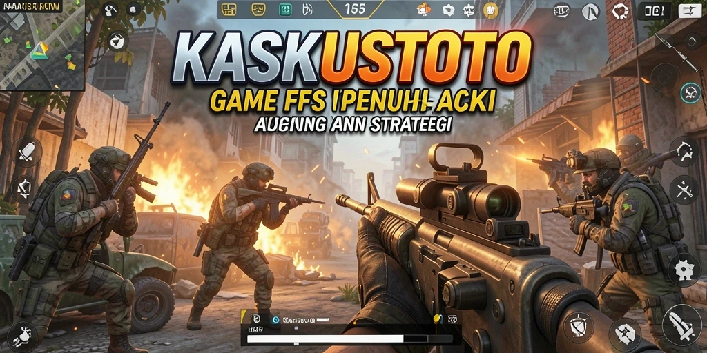 Screenshoot KASKUSTOTO menampilkan adegan aksi mendebarkan dalam pertempuran FPS.