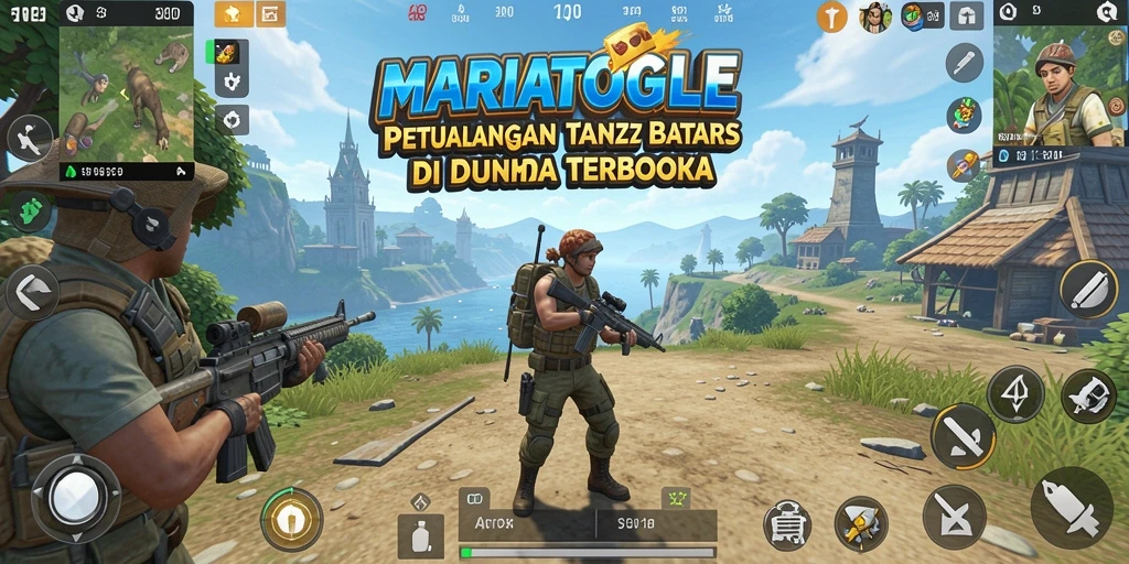 Screenshot <strong>MARIATOGEL</strong> menampilkan pemain menjelajahi hutan lebat.